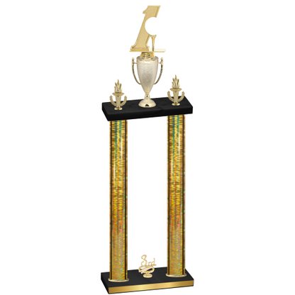 Double Gold Glacier Third Place Golf Trophy