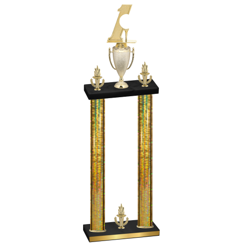 Double Gold Glacier Victory Golf Trophy