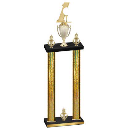 Double Gold Glacier Victory Golf Trophy