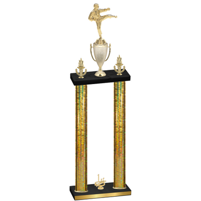 Double Gold Glacier First Place Karate Trophy