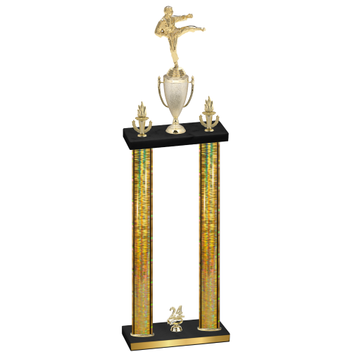 Double Gold Glacier Year Karate Trophy
