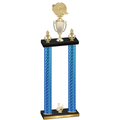 Double Blue Carbon Fiber Third Place Running Trophy