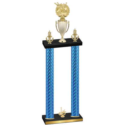 Double Blue Carbon Fiber First Place Bowling Trophy