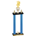Double Blue Carbon Fiber Third Place Pickleball Trophy