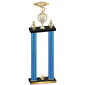 Double Blue Carbon Fiber First Place Cars Trophy