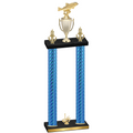 Double Blue Carbon Fiber First Place Fishing Trophy