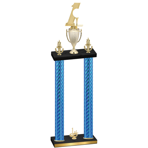 Double Blue Carbon Fiber First Place Golf Trophy