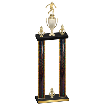 Double Black Glacier Victory Soccer Trophy