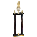 Double Black Glacier First Place Football Trophy