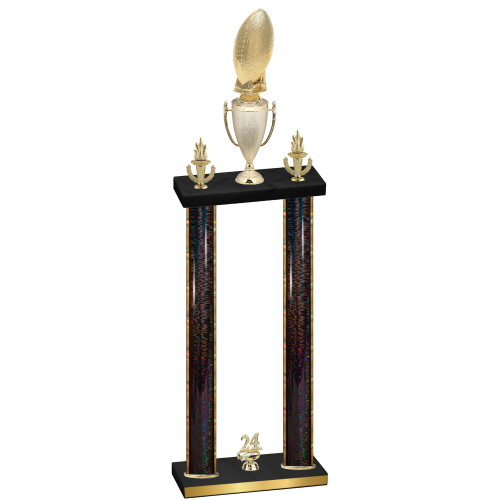 Double Black Glacier Year Football Trophy