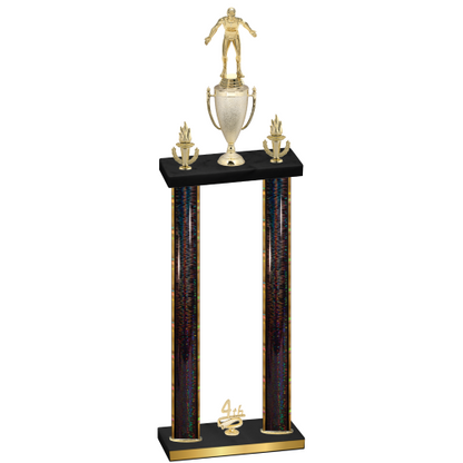 Double Black Glacier Fourth Place Wrestling Trophy