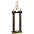 Double Black Glacier Fourth Place Bowling Trophy