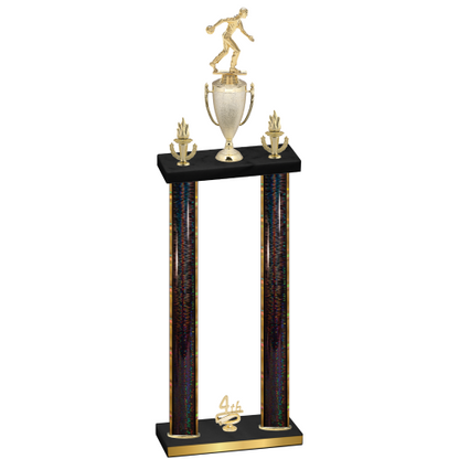 Double Black Glacier Fourth Place Bowling Trophy