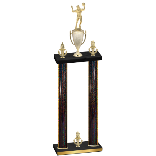 Double Black Glacier Victory Volleyball Trophy