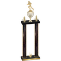 Double Black Glacier First Place Football Trophy
