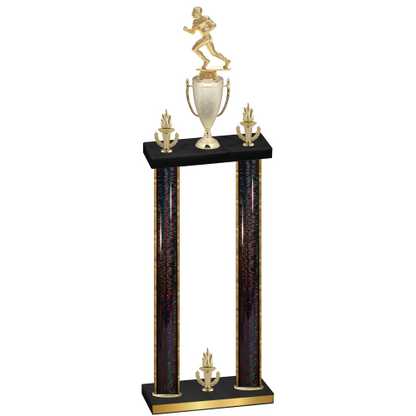 Double Black Glacier Victory Football Trophy
