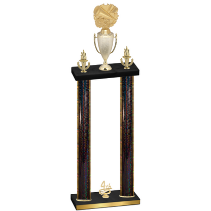 Double Black Glacier Fourth Place Cheerleading Trophy