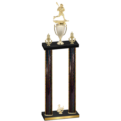 Double Black Glacier Third Place Lacrosse Trophy