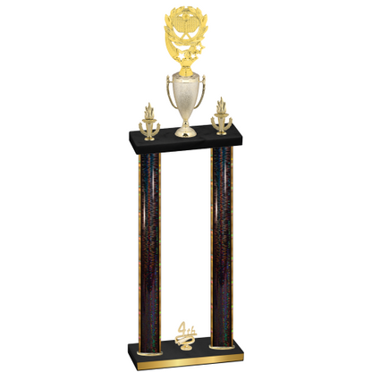 Double Black Glacier Fourth Place Pickleball Trophy