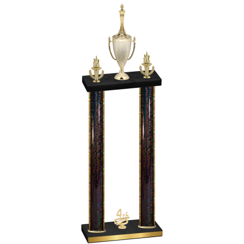 Double Black Glacier Fourth Place Chess Trophy