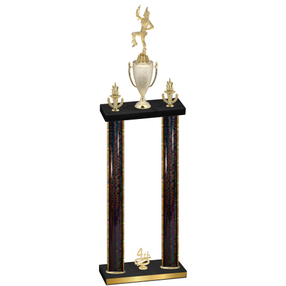 Double Black Glacier Fourth Place Majorette Trophy