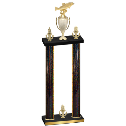 Double Black Glacier Victory Fishing Trophy