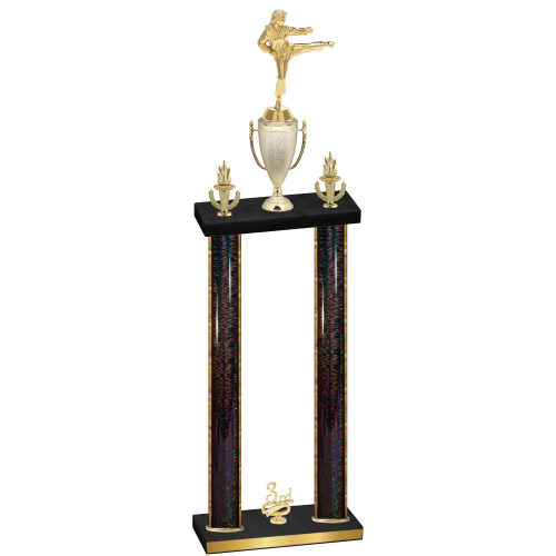 Double Black Glacier Third Place Karate Trophy