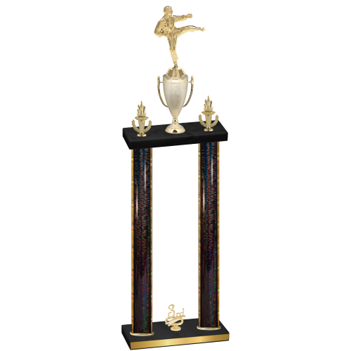 Double Black Glacier Third Place Karate Trophy