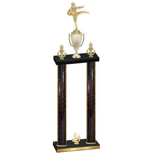 Double Black Glacier Fourth Place Karate Trophy
