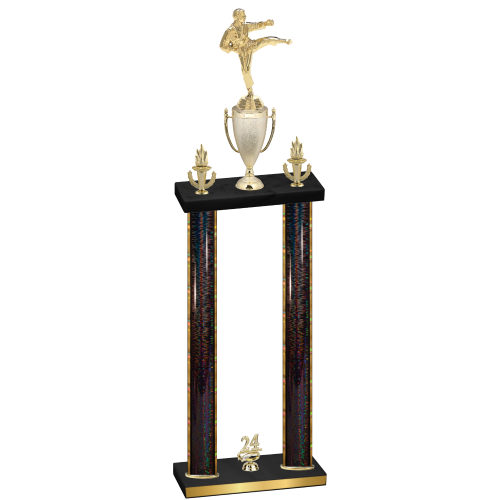 Double Black Glacier Year Karate Trophy