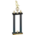 Double Black Carbon Fiber Year Football Trophy