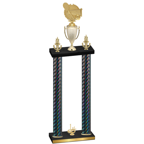 Double Black Carbon Fiber First Place Tennis Trophy