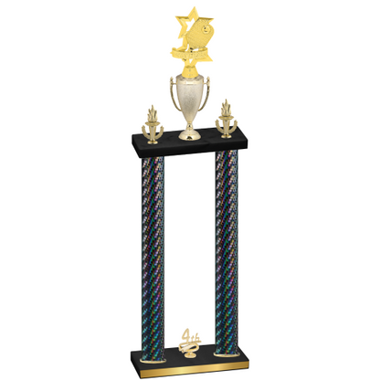 Double Black Carbon Fiber Fourth Place Pickleball Trophy