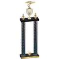 Double Black Carbon Fiber First Place Cars Trophy
