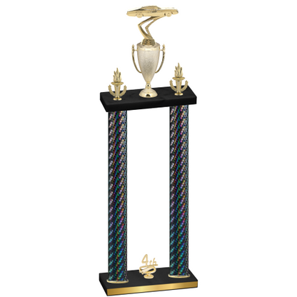 Double Black Carbon Fiber Fourth Place Cars Trophy