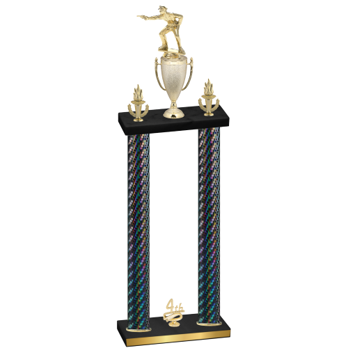 Double Black Carbon Fiber Fourth Place Shooter Trophy