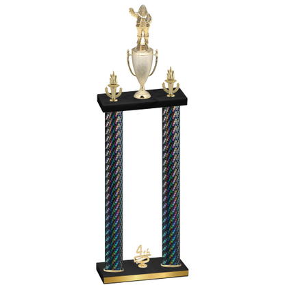 Double Black Carbon Fiber Fourth Place Holiday Trophy