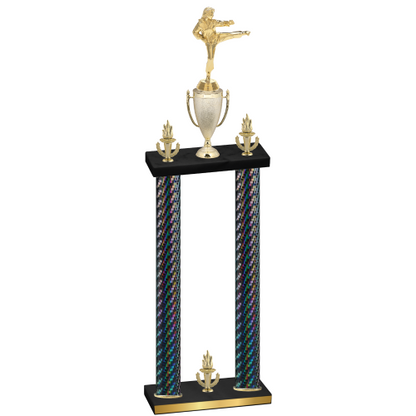 Double Black Carbon Fiber Victory Karate Trophy