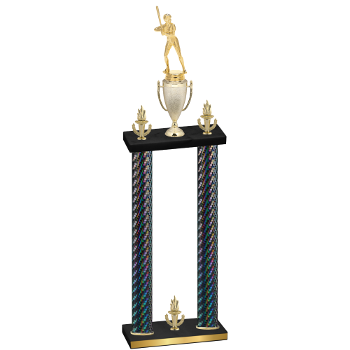 Double Black Carbon Fiber Victory Softball Trophy