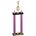 Double Pink Carbon Fiber Fourth Place Tennis Trophy