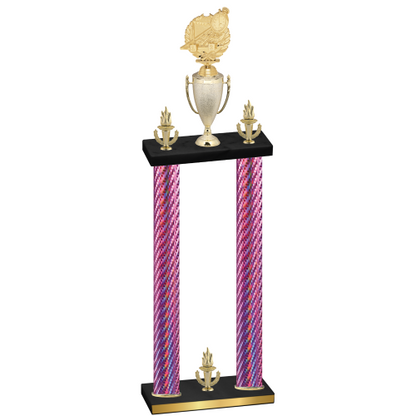 Double Pink Carbon Fiber Victory Swimming Trophy
