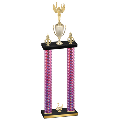 Double Pink Carbon Fiber Second Place Victory Trophy