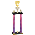 Double Pink Carbon Fiber Second Place Pickleball Trophy