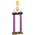 Double Pink Carbon Fiber Second Place Pickleball Trophy