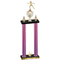 Double Pink Carbon Fiber Second Place Skater Trophy