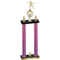 Double Pink Carbon Fiber Year Skater Trophy