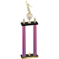 Double Pink Carbon Fiber First Place Basketball Trophy