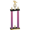 Double Pink Carbon Fiber Victory Fishing Trophy