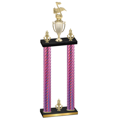Double Pink Carbon Fiber Victory Music Trophy