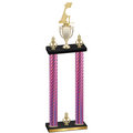 Double Pink Carbon Fiber Victory Golf Trophy